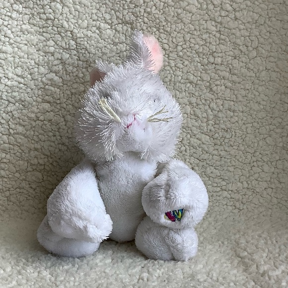 GANZ Webkinz HM078 White Bunny Rabbit Plush Stuffed Animal Toy No Code - Picture 3 of 7